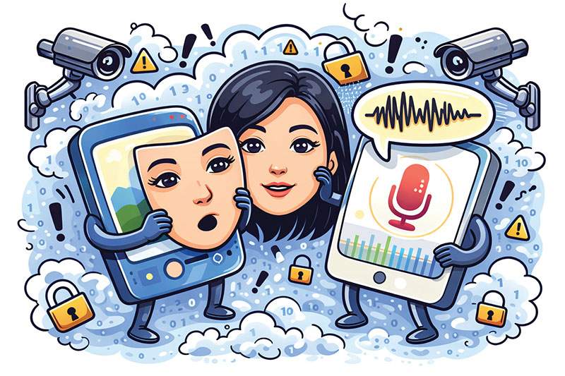 Une étudiante vietnamienne utilisant son smartphone à Hanoï.