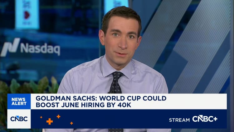 Mondial de football : 40 000 emplois créés aux USA en juin selon Goldman